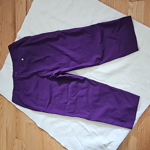 Jamie Sadock 4 Way Stretch Athletic Purple Capris - Picture 2 of 9